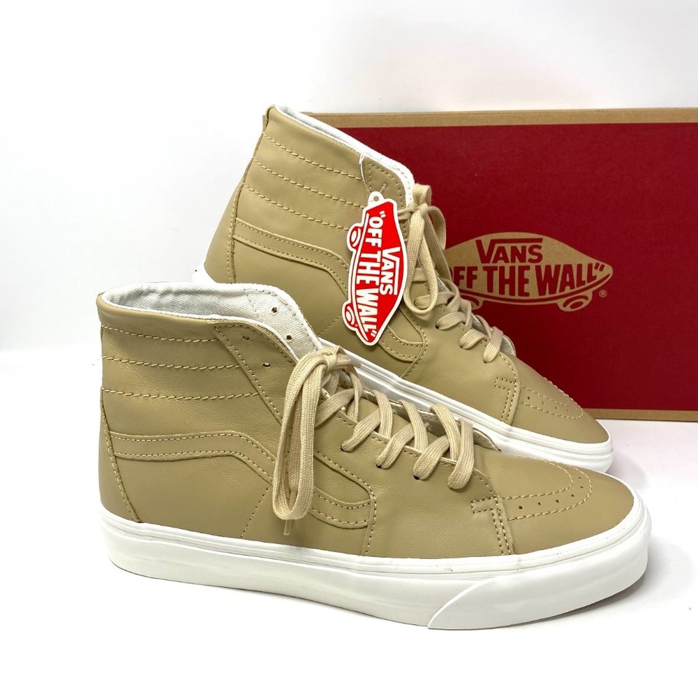 💖MEGA SALE💖Vans SK8-HI Tapered Soft Leather Beige High Top Women's VN0A4U162V1